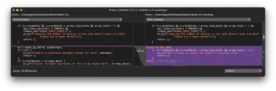 screenshot of file diff
