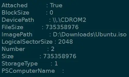 Here's the output of <code>$UbuntuISO</code>