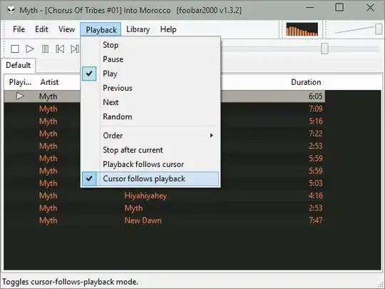 foobar2000 playback menu