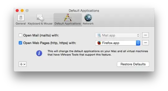 VMWare Fusion settings