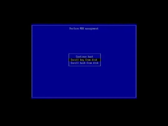 Enroll key from disk