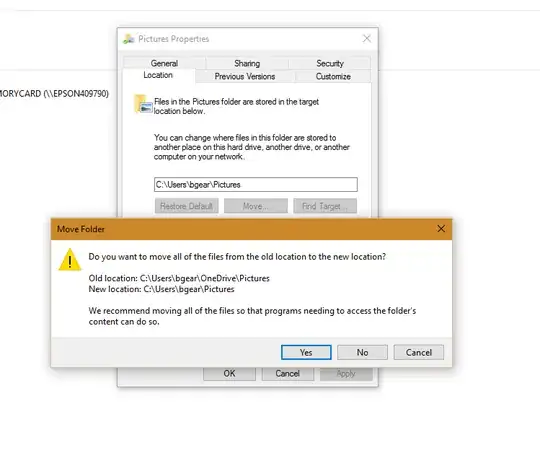 Attempting to re-locate directory