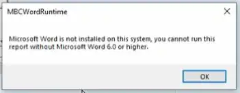 MBCWordRuntime Error