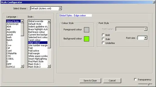 vertical edge color customizing in Notepad++