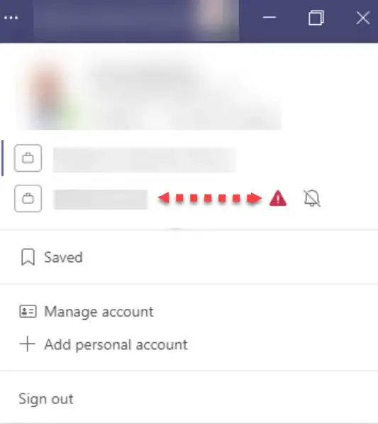 Screenshot showing the account I want to remove