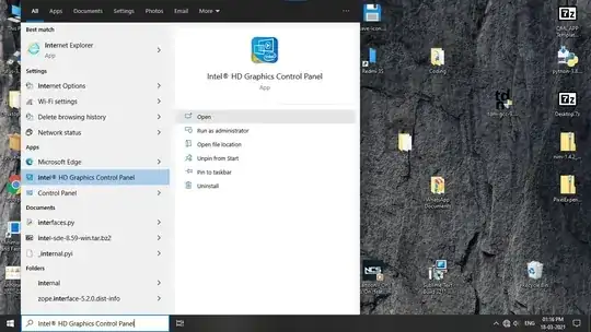 Intel hd graphics control panel