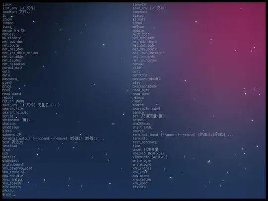 Massive output in the GRUB 2 shell. How can I scroll?