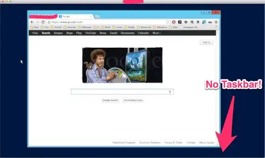 Open window and no taskbar