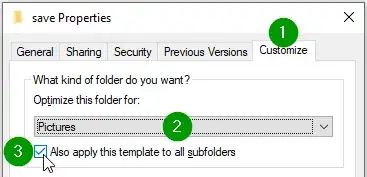 Optimize this folder (and child folders) for Pictures