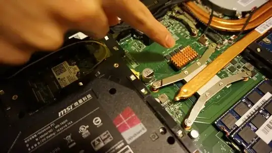 Tiny copper waffle squares on motherboard