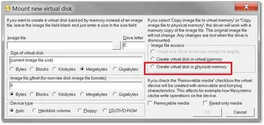 Physilcal memory option in ImDisk Virtual Disk Driver