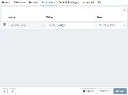 DB properties pane image