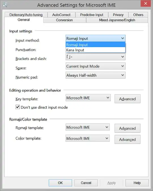 Advanced Settings for Microsoft IME