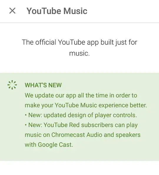 YouTube Music Updated