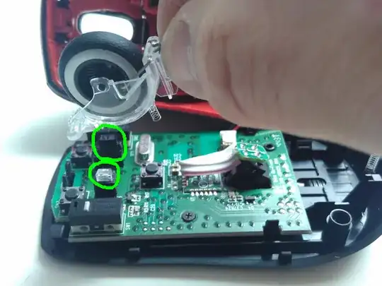 location of light transmitter and receiver, don't know which is which