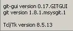 git-gui version 0.17.GITGUI. git-version 1.8.1.msysgit.1