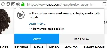 Firefox asks you whether to block auto-playing videos
