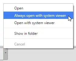 Always open with system viewer