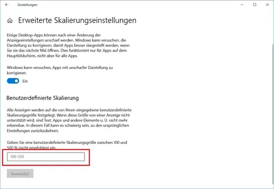 Advanced scaling options