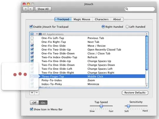 Jitouch preferences setting middle-click