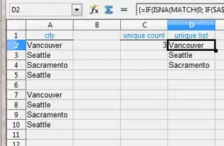 Unique list in OO CAlc