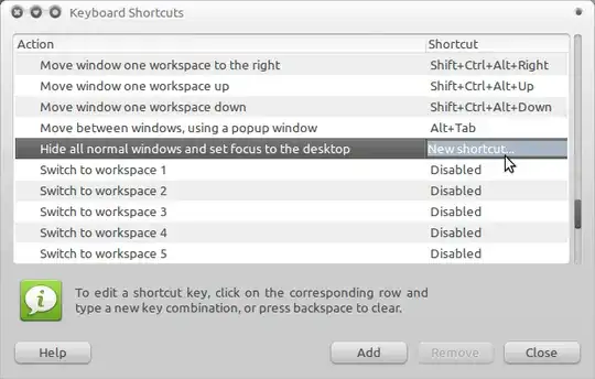 keyboard shortcuts