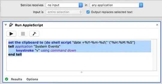 screenshot of applescript in automator