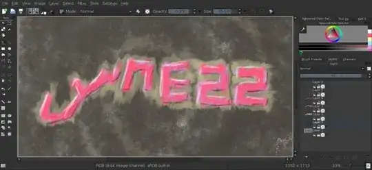 Krita screenshot of layered drawing