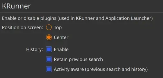 KDE System Settings for Krunner