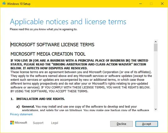 License agreement: 'Applicable notices and license terms'. License agreement: 'Applicable notices and license terms'.