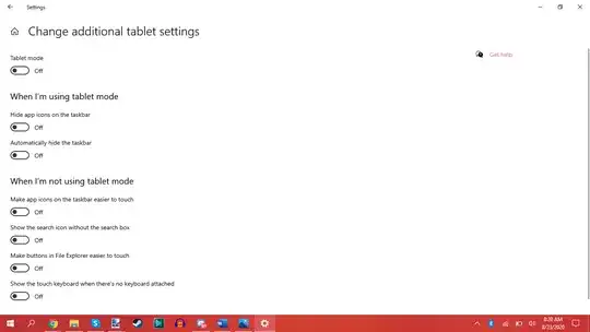 Advanced Tablet Settings