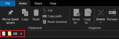 Copy as path added to Quick Access - Screenshot