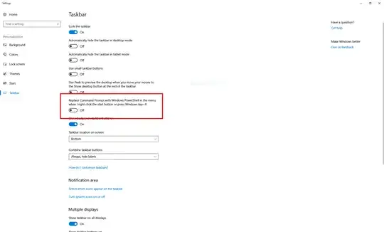 Windows 10 Taskbar Settings