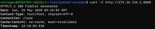 curl -I 172.26.224.1 output in WSL2