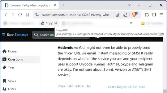Copy URL bookmarklet