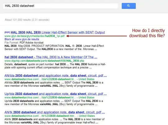 Google results with a PDF