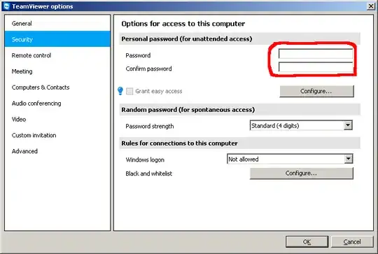 Resetting the password. In TeamViewer's options dialog