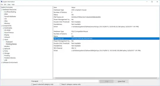 Here is my device's info