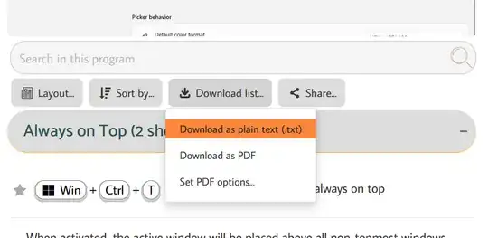 DefKey powertoys page download button
