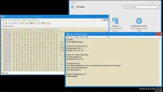 Windows beige window background