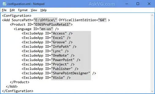 Image of the XML file