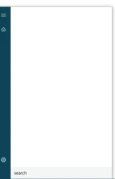 search with the command "search" but blank results.