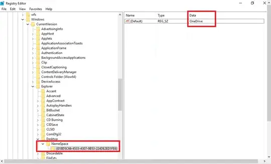 OneDrive in Registry Editor