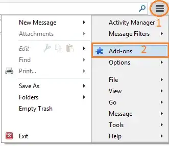 Open The Thunderbird Menu and click on "Add-ons"