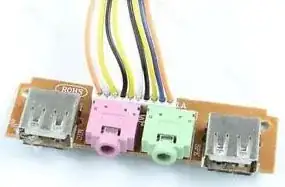 Photo of front-panel connector module