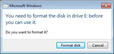 You need to format the disk in Drive E: before you can use it
