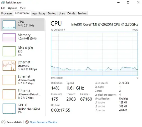 Task Manager: Performance