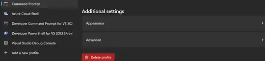 Command Prompt additional settings menu