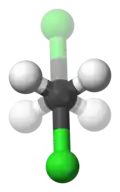 anti conformer of 1,2-dichloroethane (front view)