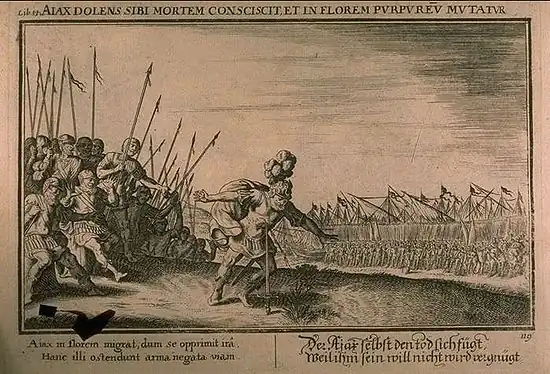 Suicide of Ajax Wilhelm Bauer (1600 - 1642).
